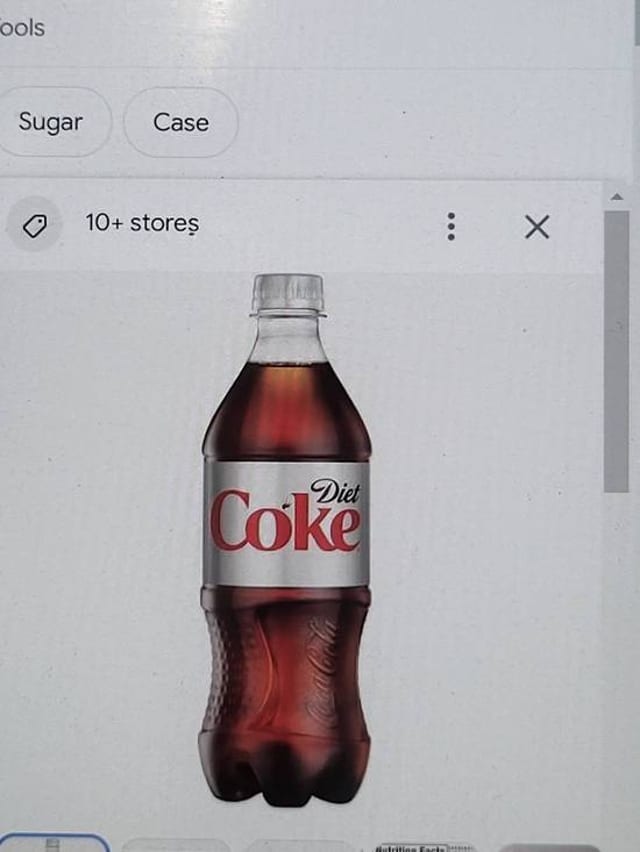 20 OZ DIET COKE.